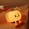 Halloween Pumpkin Night Light Cute Soft Silicone Safe Lamp Decorations Timing Dimmable Bedside Decor Kids Babies Halloween Gifts 5