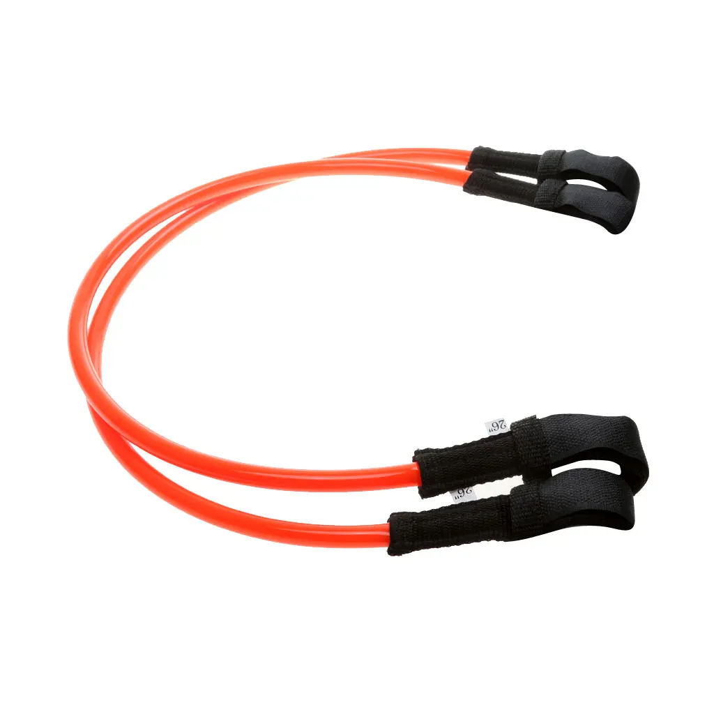 2pcs Orange TPU Windsurfing Fixed Harness Line-26 inch