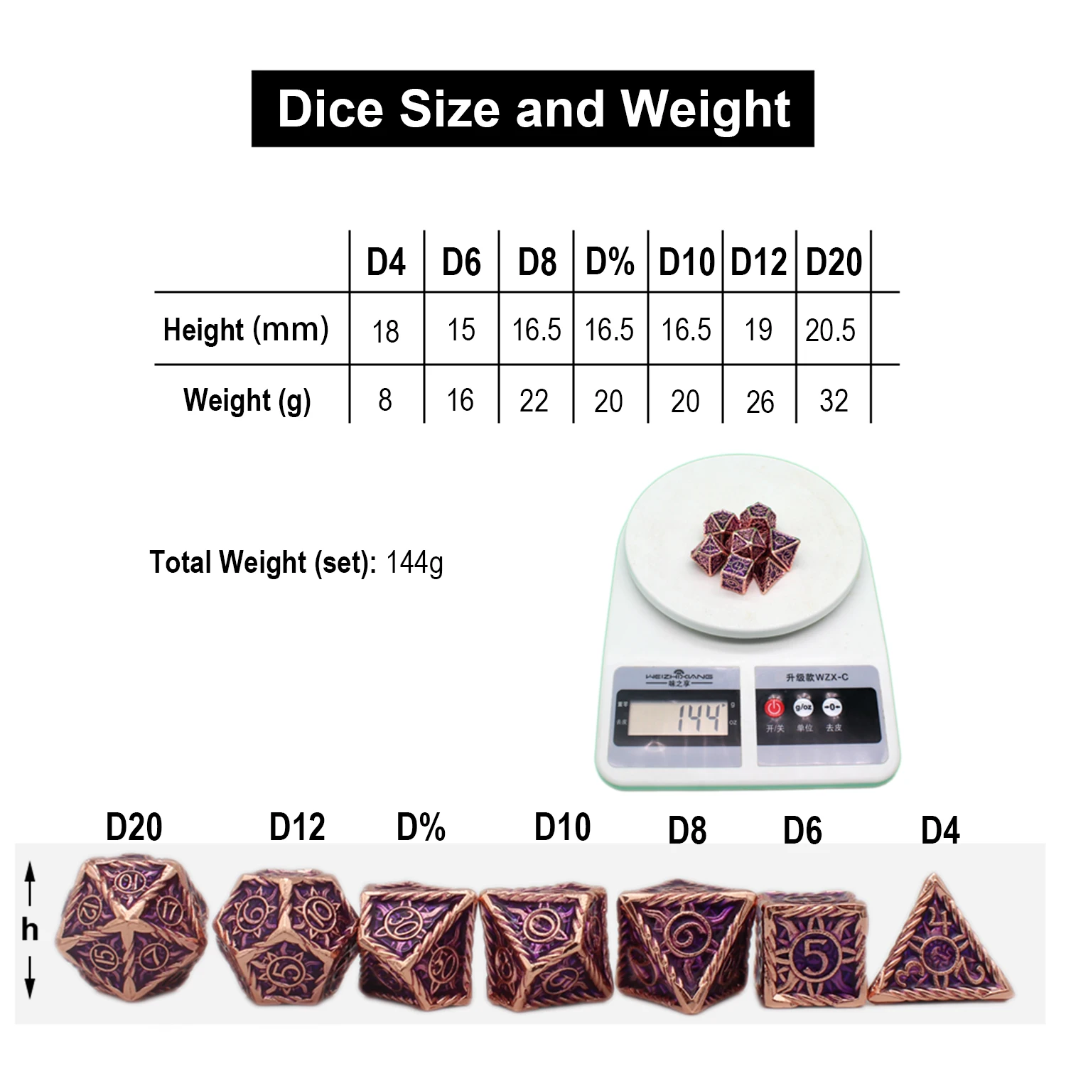 Metal Dice 7 Pcs Galaxy D&D Metal DND Dice Polyhedral Dice Set Dungeons Role Playing Rpg Game Pathfinder game dice dice set