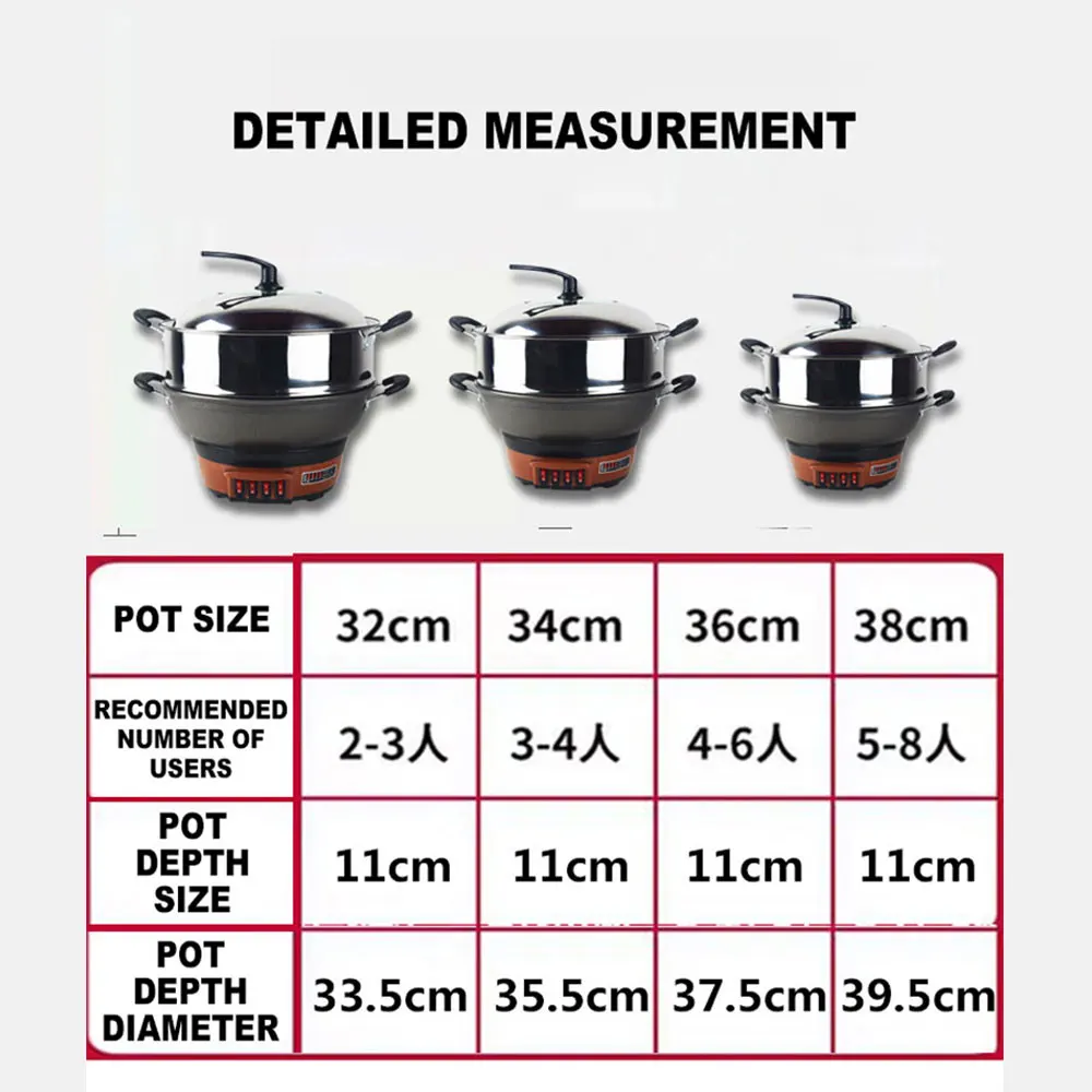 Version Electric Steamer Cast Iron Multi Cooker Frying Pan Multifunctional Electric Cooking Stove Pot