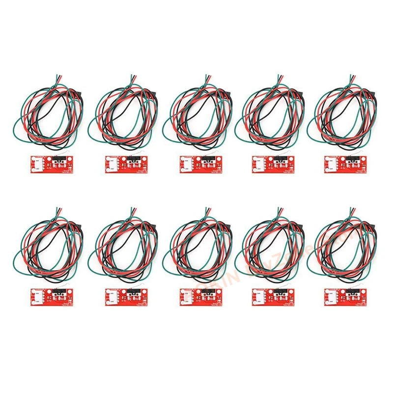 

10 Pcs 3D Printer RAMPS 1.4 Mechanical End Stop Contact Micro Limit Switch with 22AWG 3 Pin Cable for ArduinoIDE Mini Nano V3.0