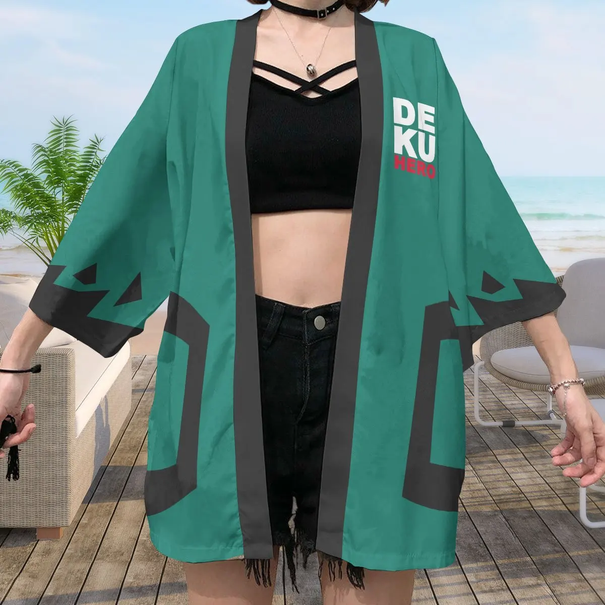 My Hero Academia Kimono &ndash; Deku One for All Kimono Men's Women's Cape Casual Cardigan Haori