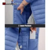 MAGCOMSEN Women‘s Lightweight Hooded Puffer Jacket Full Zip Windbreaker Waterproof Quilted Down Coat Winter Warm Outerwear 6