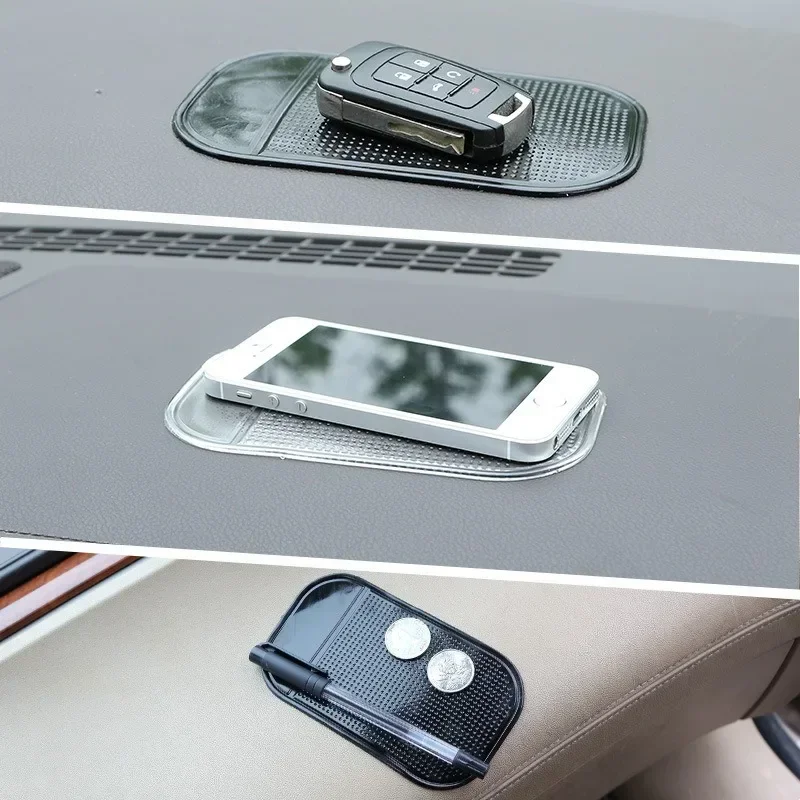 Car Dashboard Silicone Anti-Slip Pad Phone Storage Holder Car Interior Storage Non-Slip Sticky Pad Phone Mount