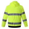 High Visibility Parka Windproof Jacket Waterproof Parka Men's Work Reflective Parka 3