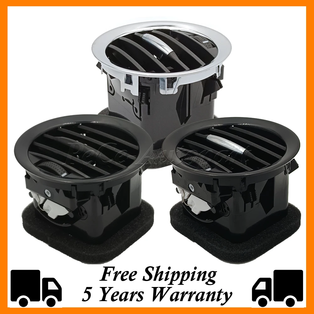 Lot De 2 Grilles D'aération Noires Pour Opel Adam Et Corsa D - ABS, Remplacement D'origine - 2