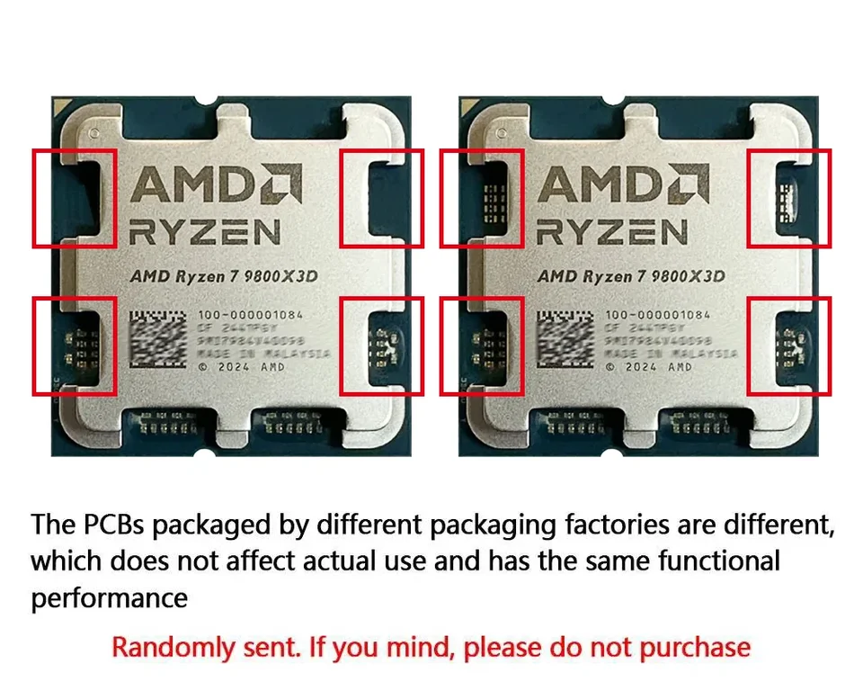 AMD Ryzen 7 9800X3D 8-Core 16-Thread Processor 4.7GHz 120W L3=96M