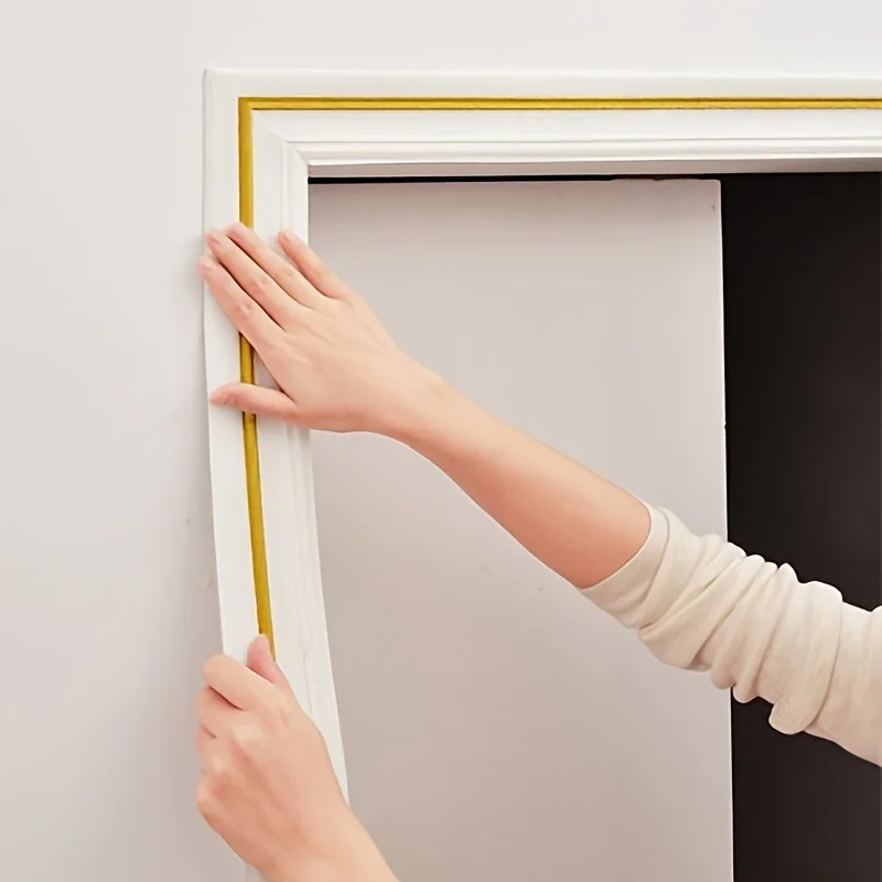 Wall Stickers 230cm/roll 3D foam wall trim strip sticker self-adhesive waterproof ceiling floor waist line sticker decorative skirting