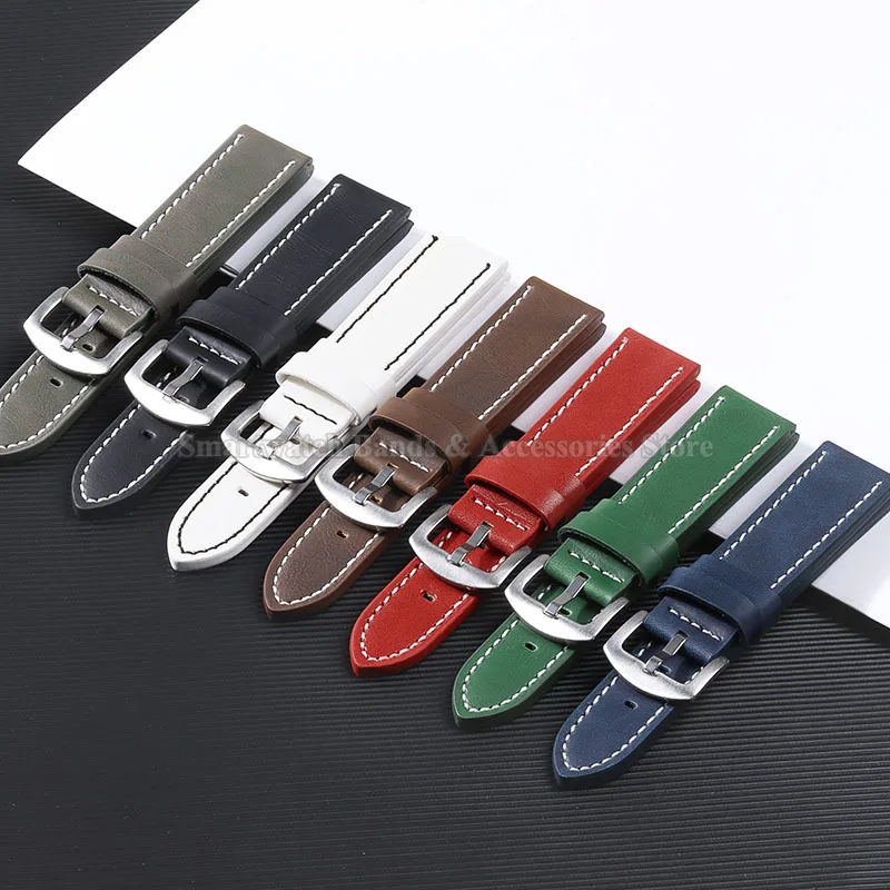 Elegant Vintage Leather Watch Strap - Waterproof Sport Bracelet, Multiple Sizes Available