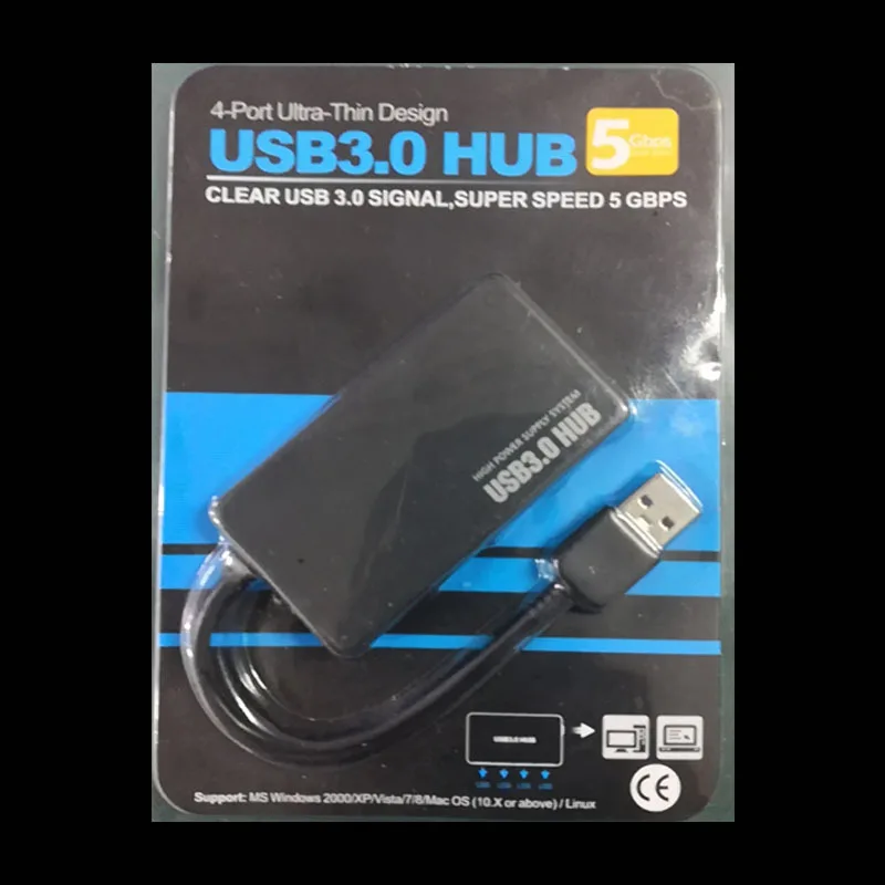 High Speed USB 3.0/Type-C Hub External 4 Ports Adapter Splitter USB Expander For Laptop PC Office Supplies