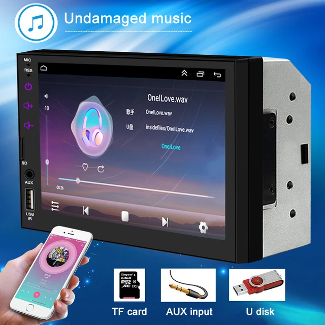 AHOUDY MP5 Multimedia Player 7'' Car Radio 2 Din Mirrorlink FM Bluetooth Backup Camera Navigation 6