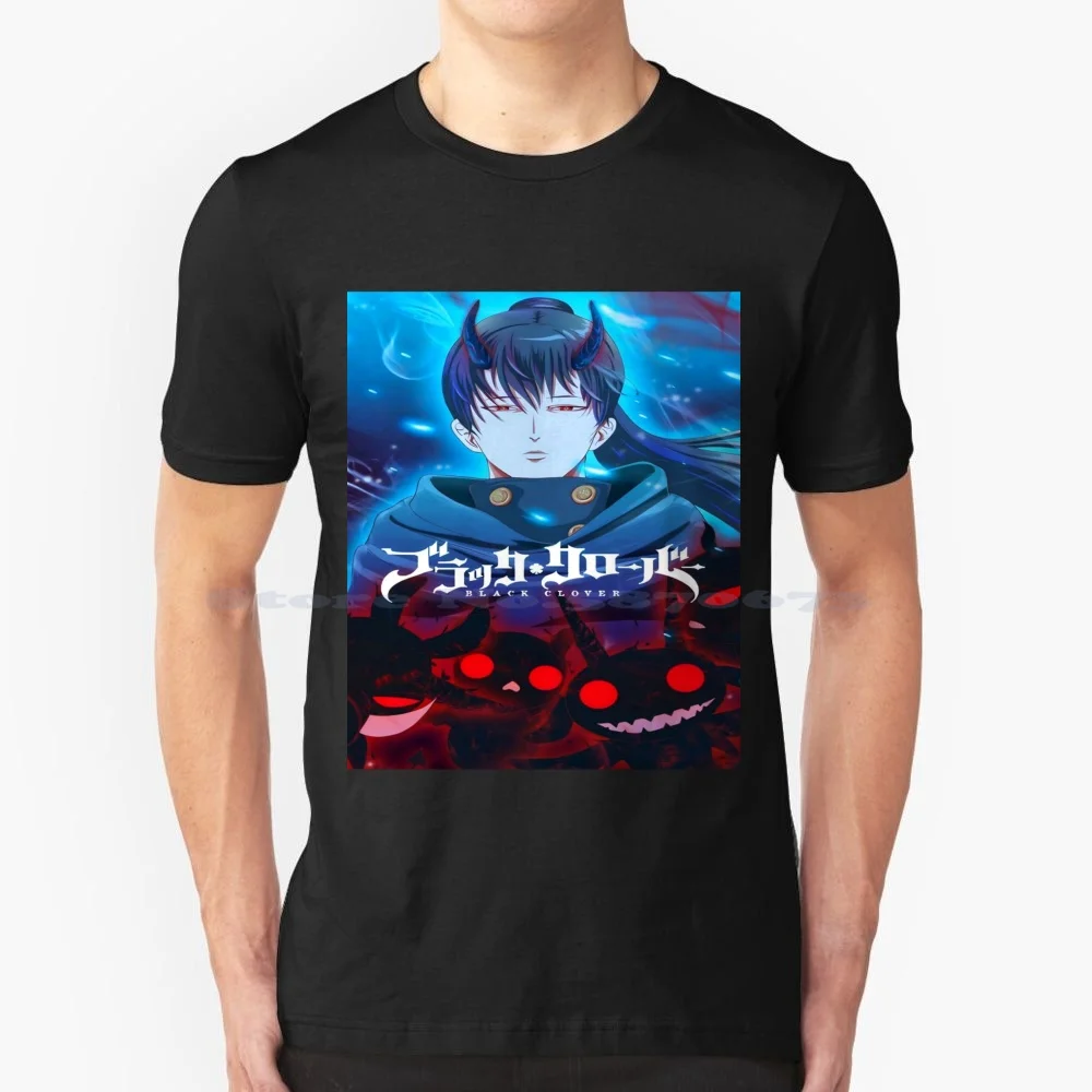 Art-Black Clover T Shirt 100% Cotone Tee Asta Black Clover Black Clover Manga Black Clover Anime Black Clover Black Bulls Black