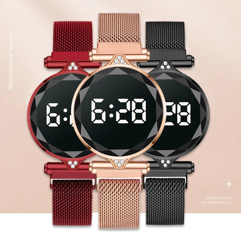 

Luxury Watch Women Magnetic Bracelet Watches Rose Gold Digital Dress Quartz Women's Watches Ladies Clock Relogio Feminino