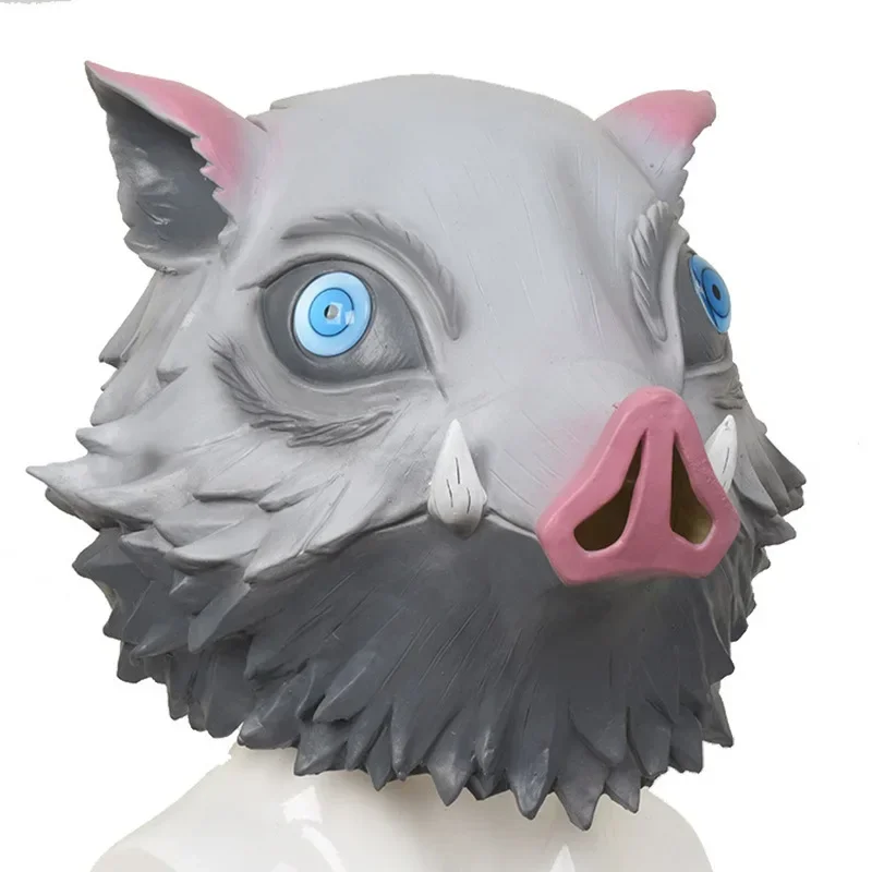 

Hashibira Inosuke Cosplay Mask Anime Wild Boar Head Silicone Aldult Mask