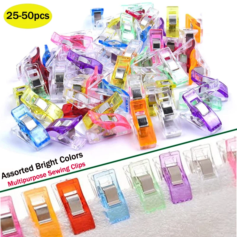 Sewing Clips Plastic Clips 25-50pcs Fabric Quilting Craft Sewing Knitting Clips For DIY Patchwork