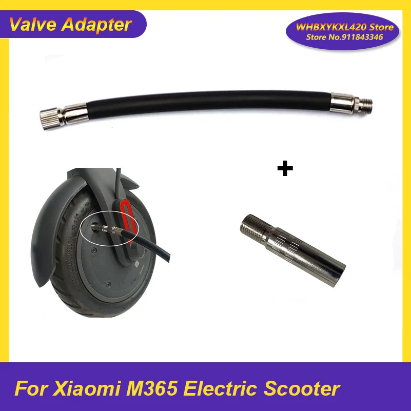 Valve Adapter Air Pump Extended Nozzle Hose For Xiaomi M365 Electric Scooter