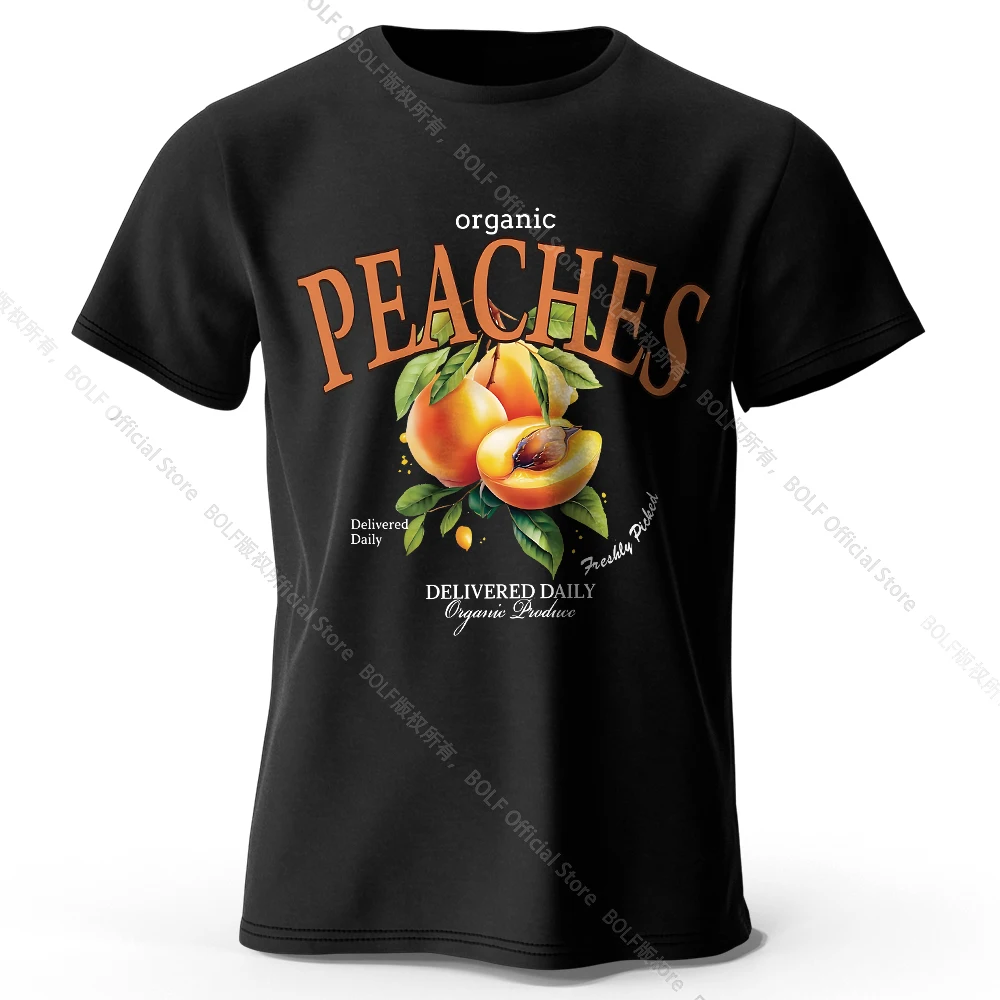 Lightweight Yellow Peach Watercolor Graphic Cotton Tee - Breathable & Trendy Summer Top