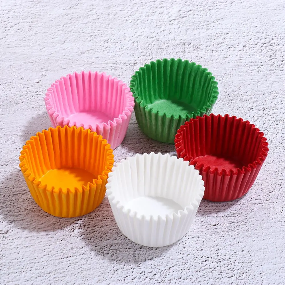 Mini Cupcake Vormpjes Papier - 500/1000 stuks (6 kleuren)