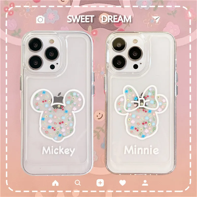 Disney big face Микки Минни для iPhone 13 искусственный чехол окрашенный лак Apple 12 pro все