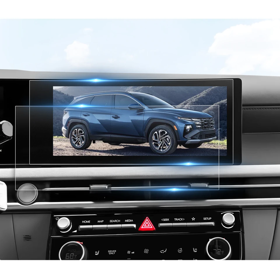 Film Protection écran Verre Trempé Pour Hyundai Tucson NX4 2025 - Protecteur Climatique Transparent