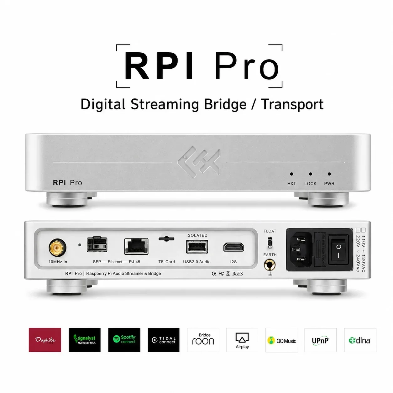 LHY 오디오 RPI 프로 라즈베리 파이 CM4 네트워크 오디오 스트리머 디지털 음악 전송 브리지 루브 브리지 SFP 광학 절연 USB A