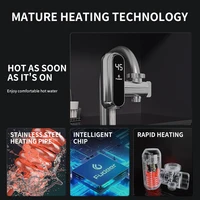 Fudeer robinet chauffe-eau électrique de cuisine robinet d'eau chaude instantanée chauffage froid robinet chauffe-eau instantané sans réservoir 4