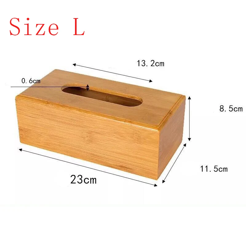 Bamboo Tissue Box Car Home Rectangle Shaped Tissue Container Towel Napkin Tissue For Home Office Desktop Organize tissue boxes 4