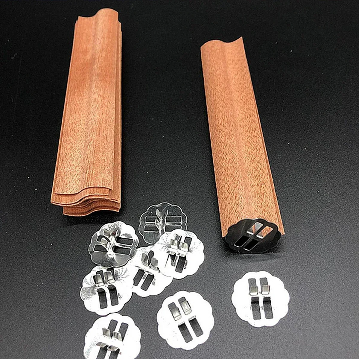 Candle Making Kit Candle Making Supplies 10pcs/set S-Shaped Wooden Candle Wicks Eco-friendly Smokeless Big Flame Wooden Wax Core & Base Clamp Candle Jar DIY Kit