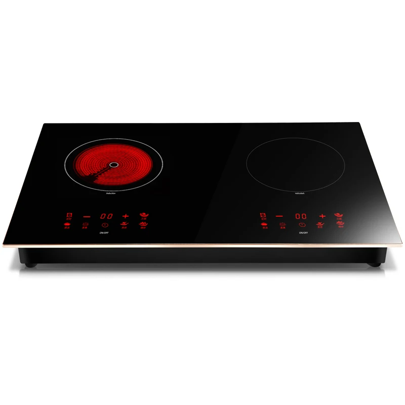 Embedded Induction Cooker Smart Home Double-head Electric Ceramic Stove Desktop Double Stove Induction Cooker Stir Fry built in panel cooktop double burner double stove embedded dual use electric cooktop induction cooker ceramic cooker 220v