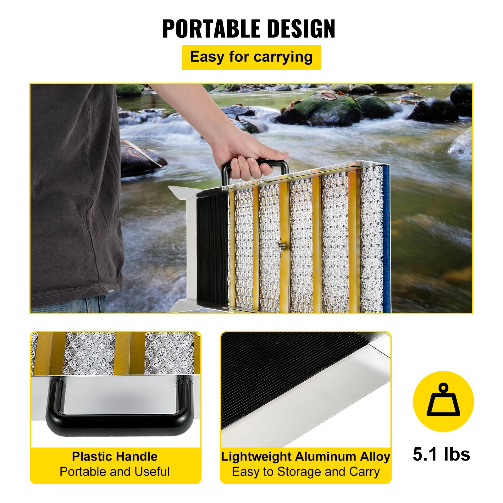 Aluminum Portable Gold Sluice Box for Prospecting