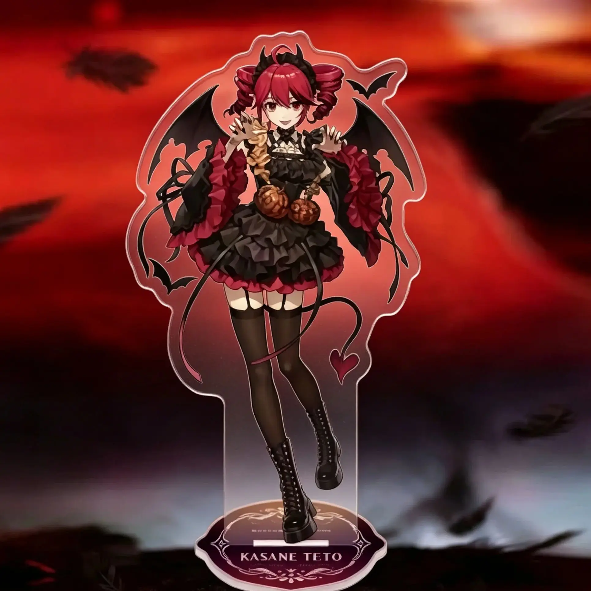 Elegant Kasane Teto Anime Figure Acrylic Stand Decor and Accessories