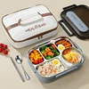 304 Stainless Steel Insulated Lunch Box Office Worker Students Sealed Portable Bento Microwae Heating Food Containe