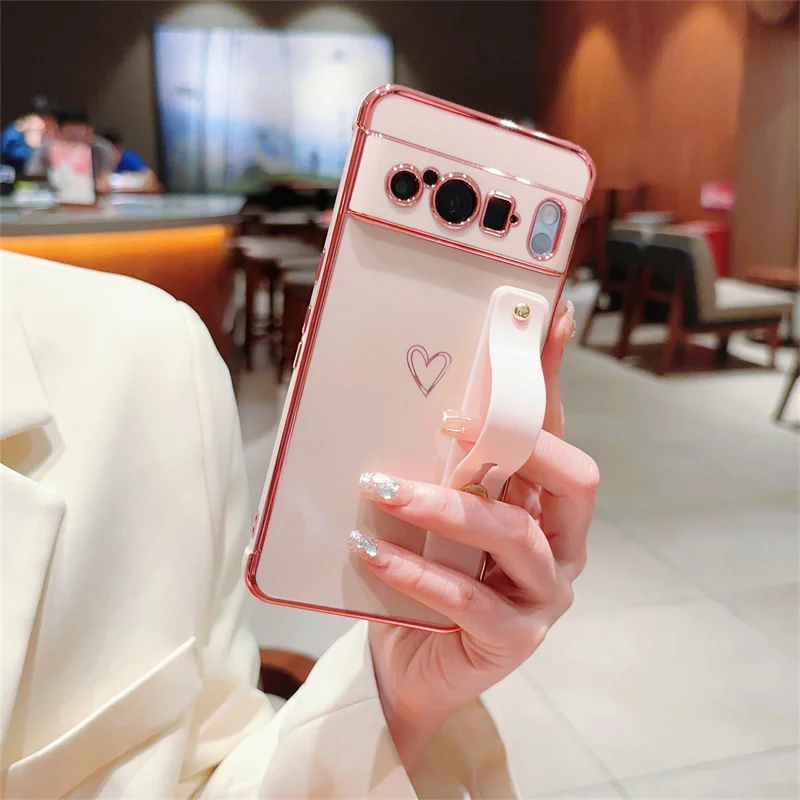 Wristband Phone Case For Pixel 7a 8 Pro Shockproof Soft Cover_voghion.com