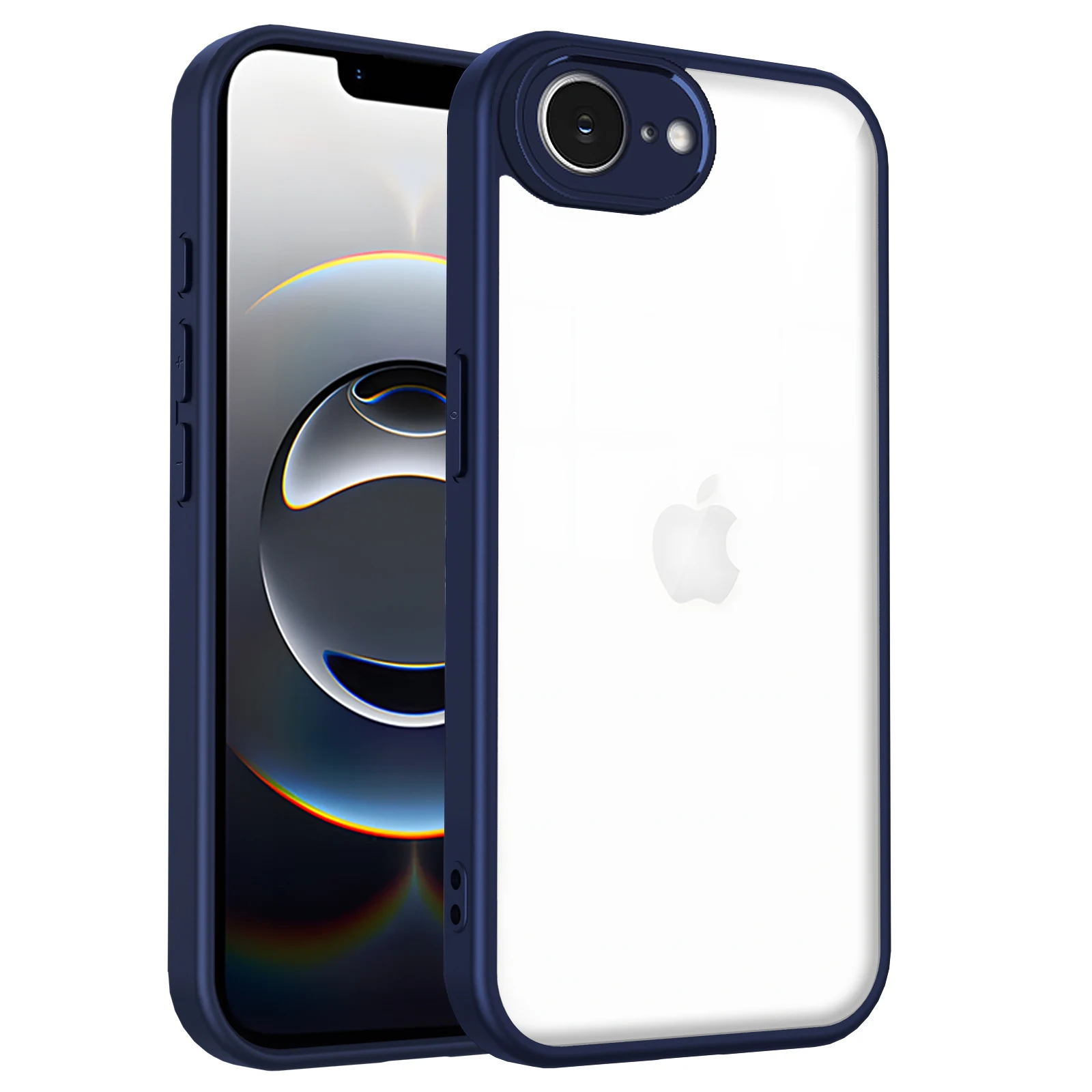 Transparent Shockproof Silicone Bumper Case with Clear Matte Back Cover