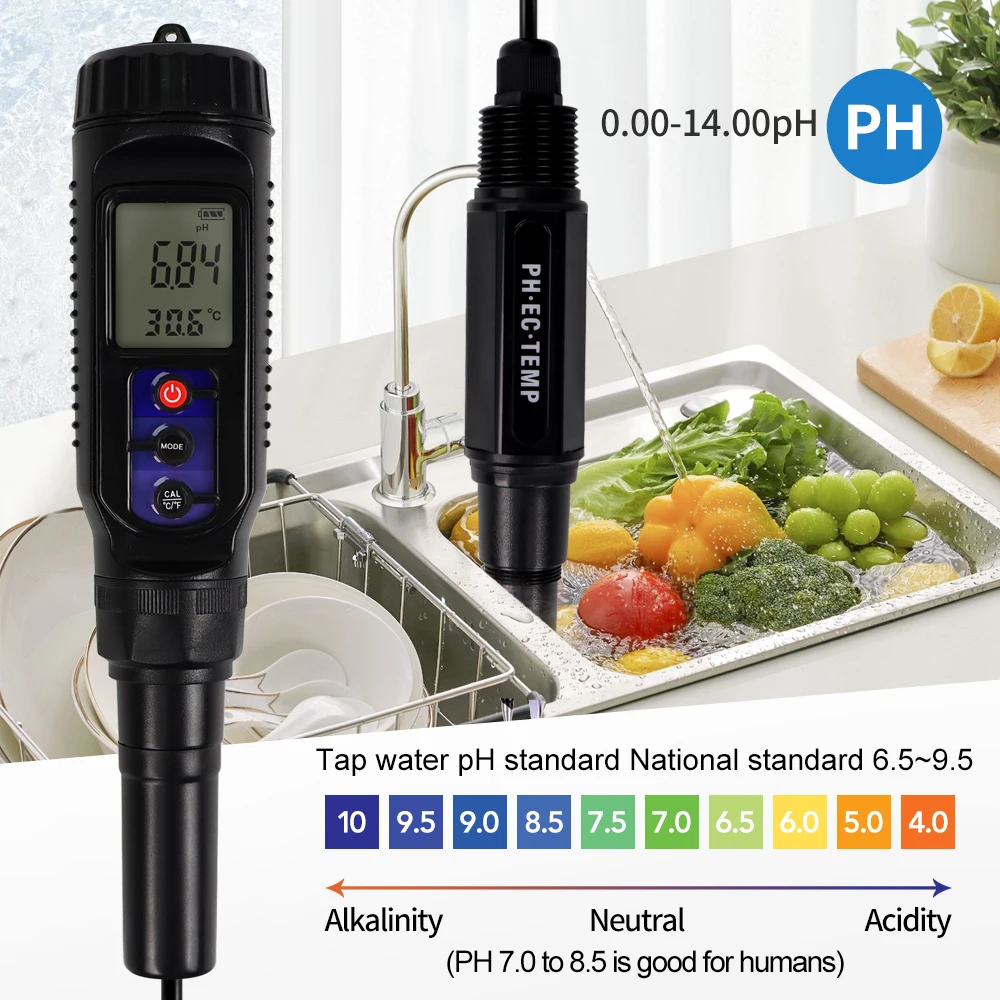 Smart Pen Type 3 in 1 Water Quality Tester PH Temp EC Meter
