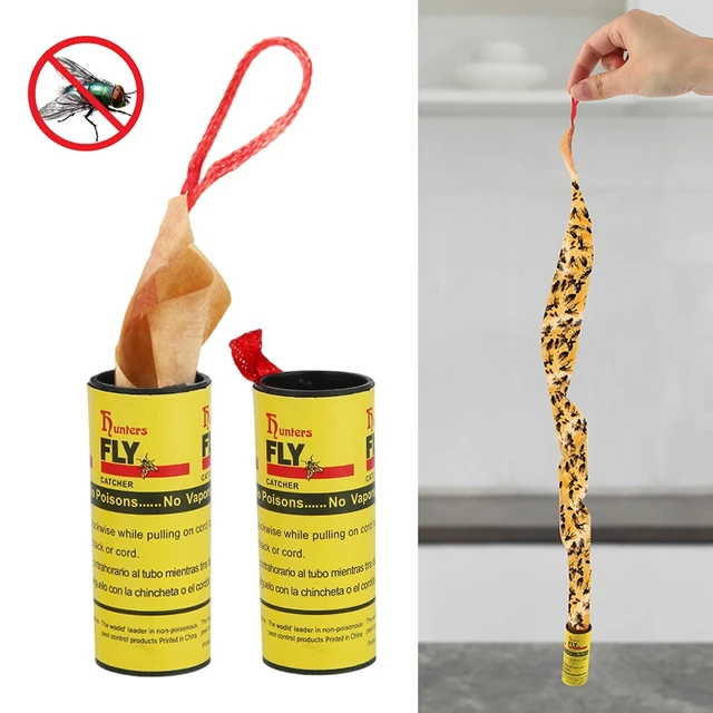 A box of 4 rolls of sticky fly paper insect-killing household adhesive tape  insect trap fly trap mosquito trap insect trap - AliExpress
