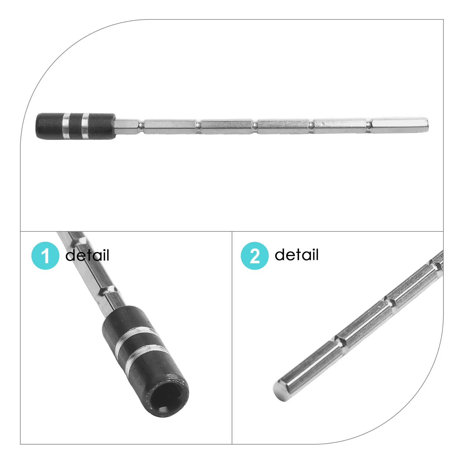 113mm Magnetische Metall Welle Verlängerung Bar Stange 4mm Hex Schaft Buchse Adapter Für 1/8 "Schraubendreher-bits Halter hand Werkzeuge – Detail 6