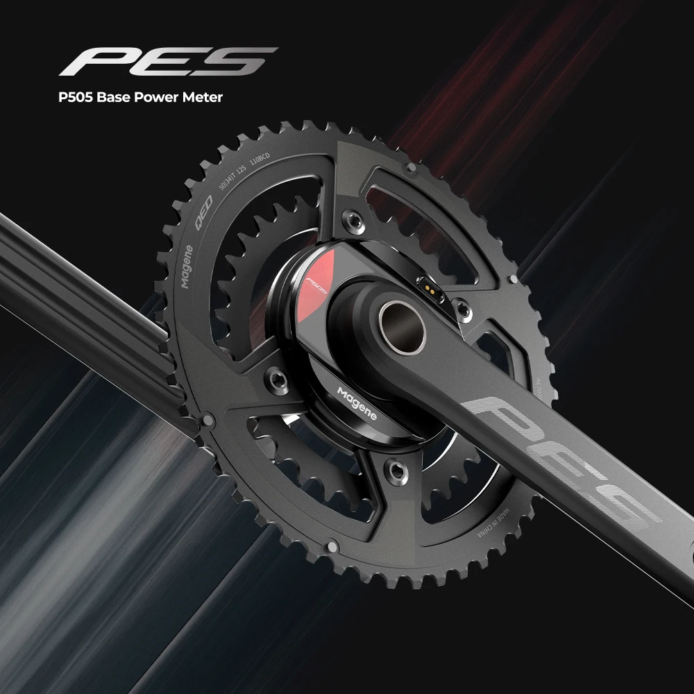 

Magene PES P505 Base Power Meter 24mm Steel Spindle 110BCD 4 Bolts Crankset Chainring Compatible with SHIMANO Bottom Bracket