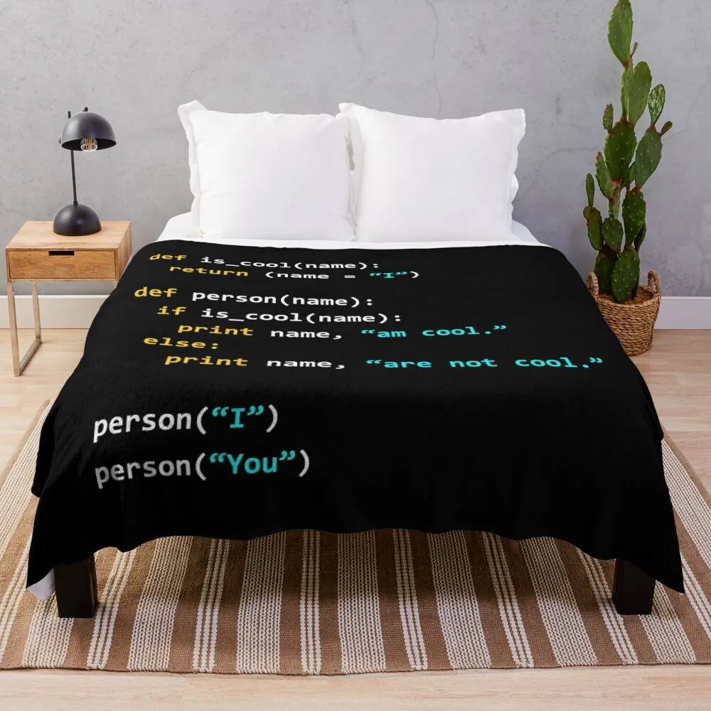 

Cool Python Developer Throw Blanket Luxury Throw christmas decoration Large Blankets