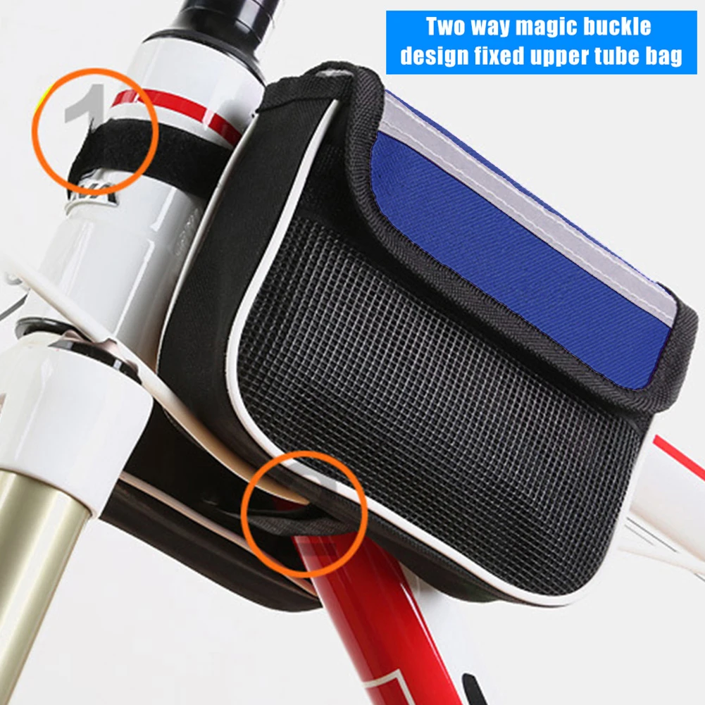 Bicycle Front Tube Bags Mobile Phone Case Waterproof Saddle MTB Cycling Pouch MTB Bike Top Tube Shell Cycling Pouch