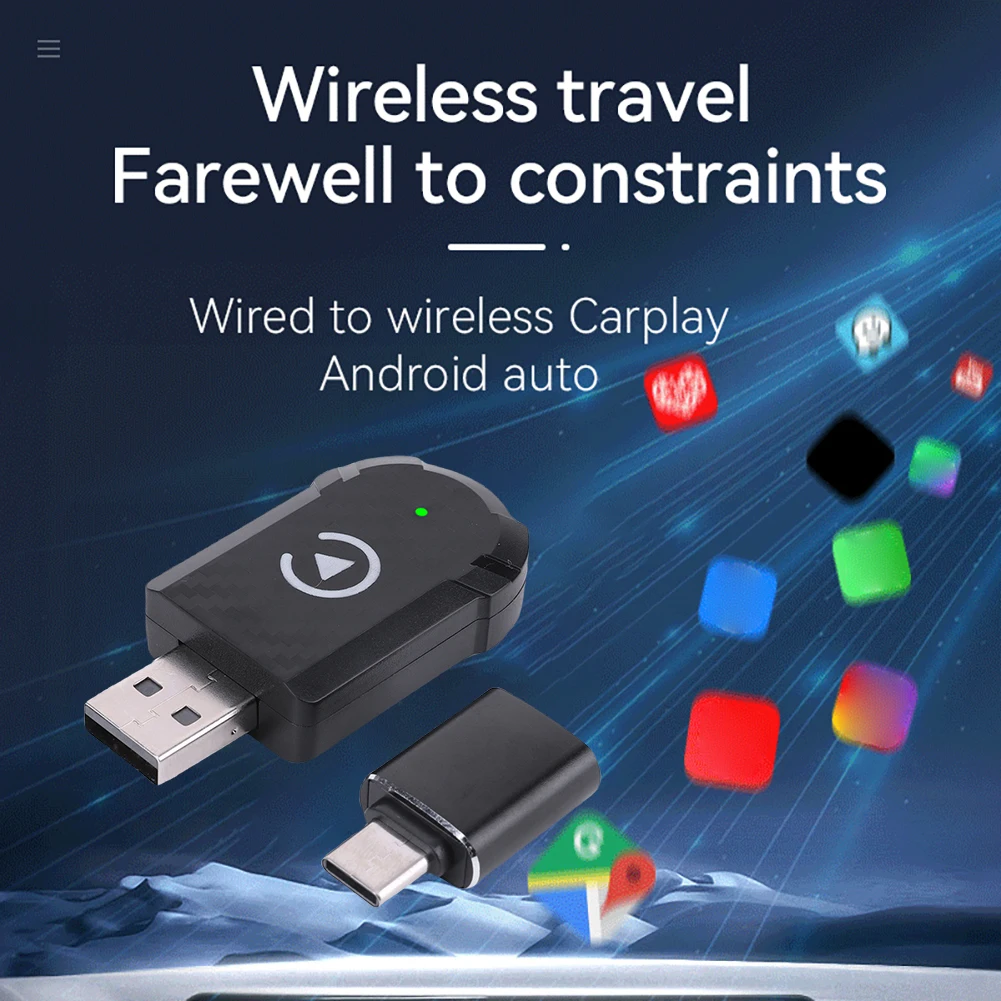 Wired To Wireless Carplay & Android Auto Smart Mini Box Auto Connect Mini Adapter for OEM Wired CarPlay Android Auto Car Systems