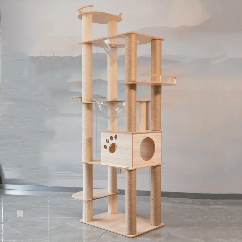 Luxury Cat Villa High Cat Tree For Large Cats Xl House Climbing Tower