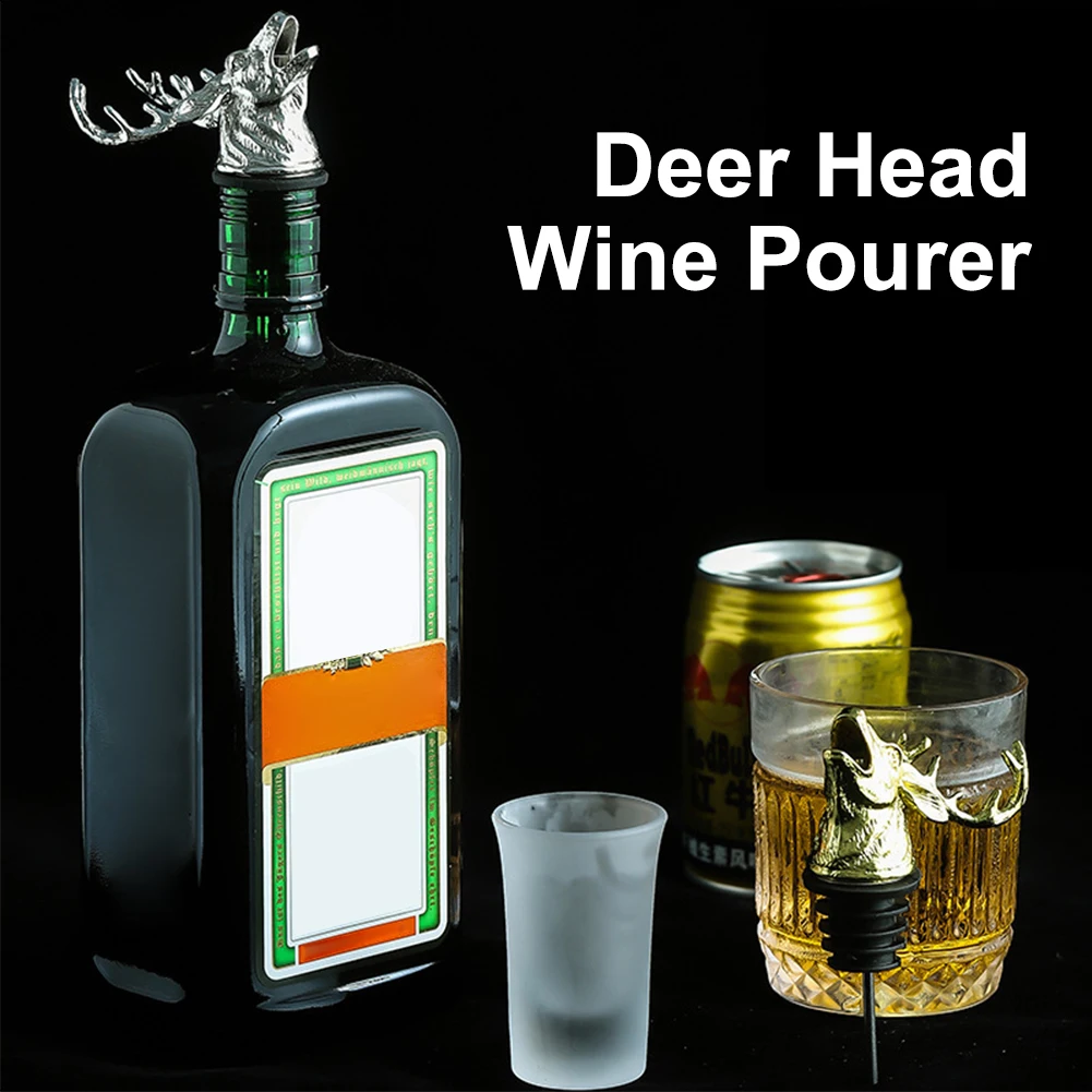 Verseur Jägermeister Tête De Cerf – Avec Rallonge De Goulot – Métal Argenté