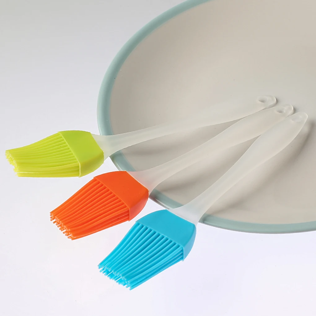 BBQ Oil Brush Silicone Baking Bakeware Bread Cook Brushes Pastry Oil BBQ Basting Brush Tool Color Random oil brush silicone basting brush