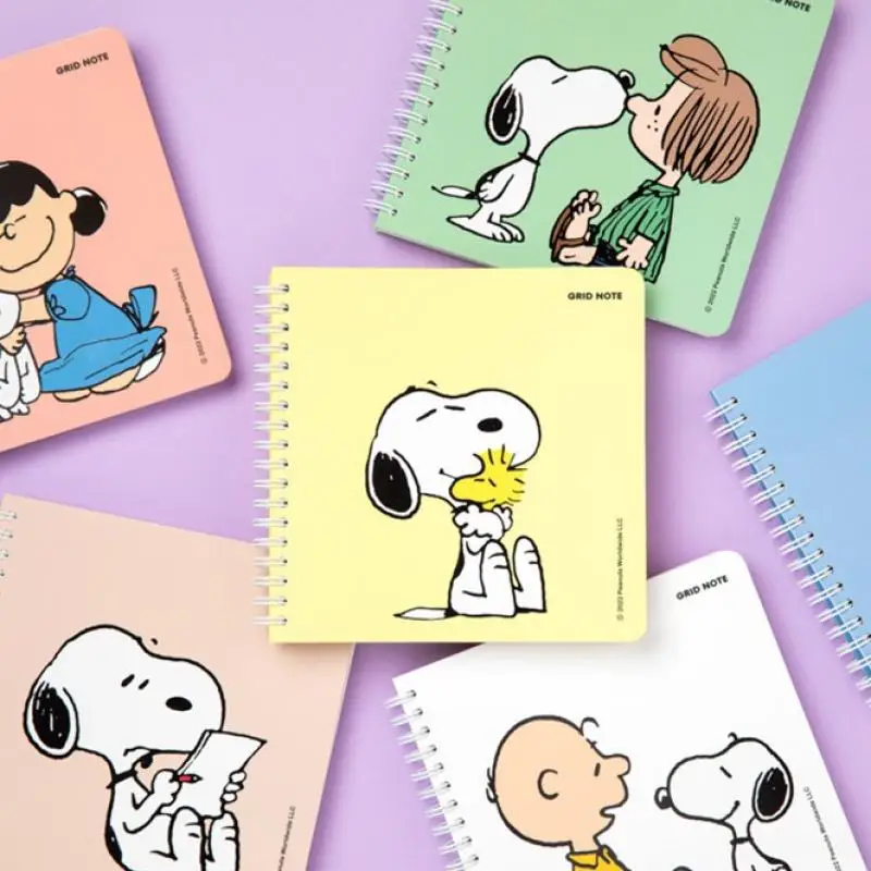 

New Japanese Snoopy's Cartoon Students Notebook Notepad Fashion Ins Girls Coil Hand Account Book Kawaii Anime for Girls Gifts