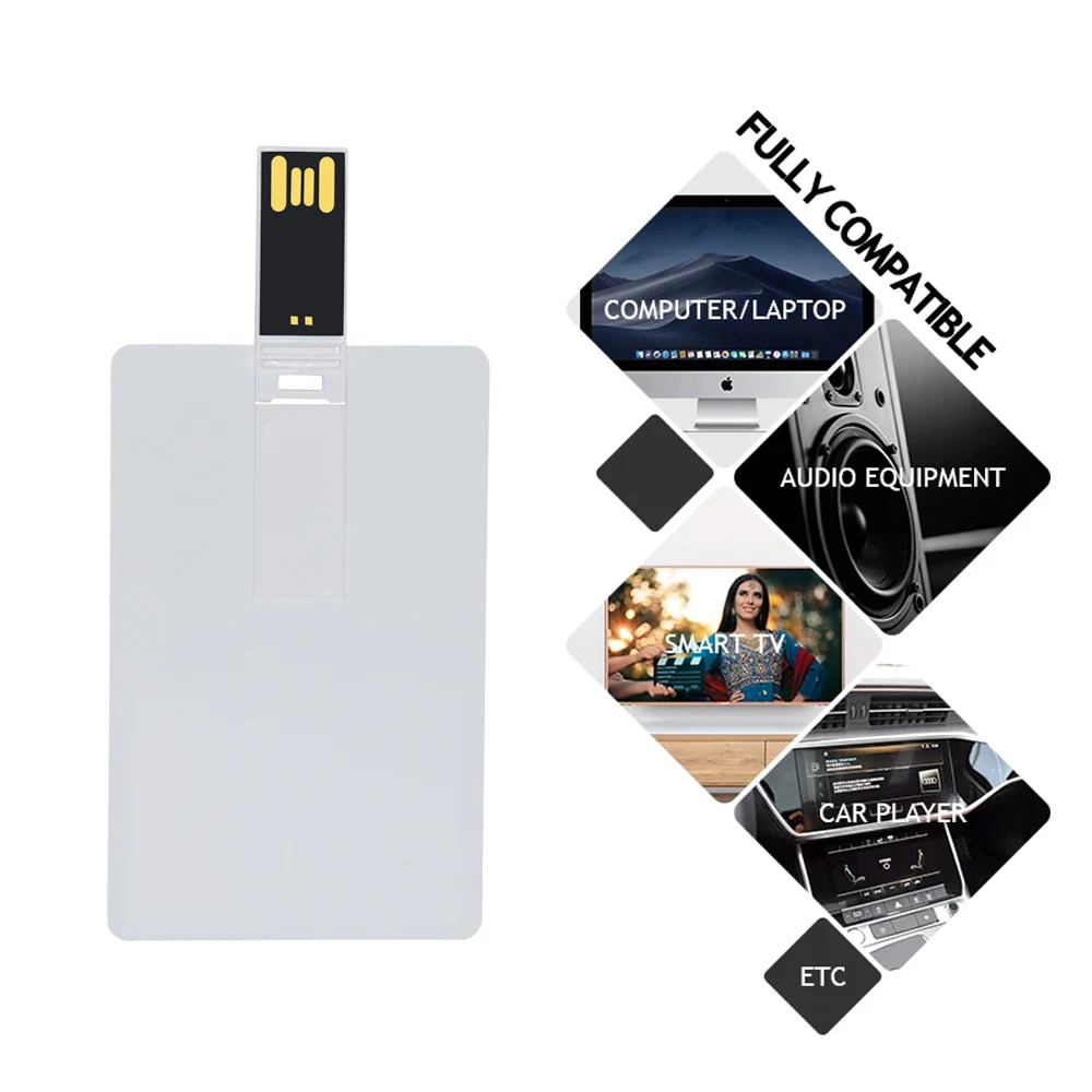 50개 128MB 맞춤형 선물용 USB 디스크 신용카드형 USB 플래시 드라이브 1GB 2GB 메모리 저장장치 4GB 8GB 16GB 32GB 64GB USB 2.0 펜 드라이브