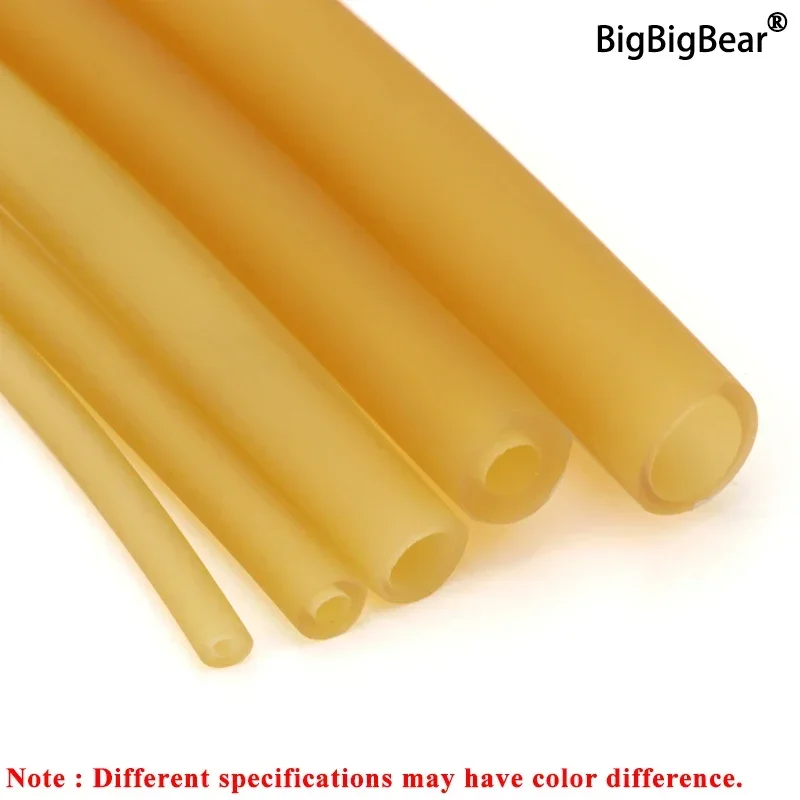 цена 1/3/5M Nature Latex Rubber Hoses ID 1.6 ~18mm High Resilient Elastic Surgical Medical Tube Slingshot Catapult Yellow