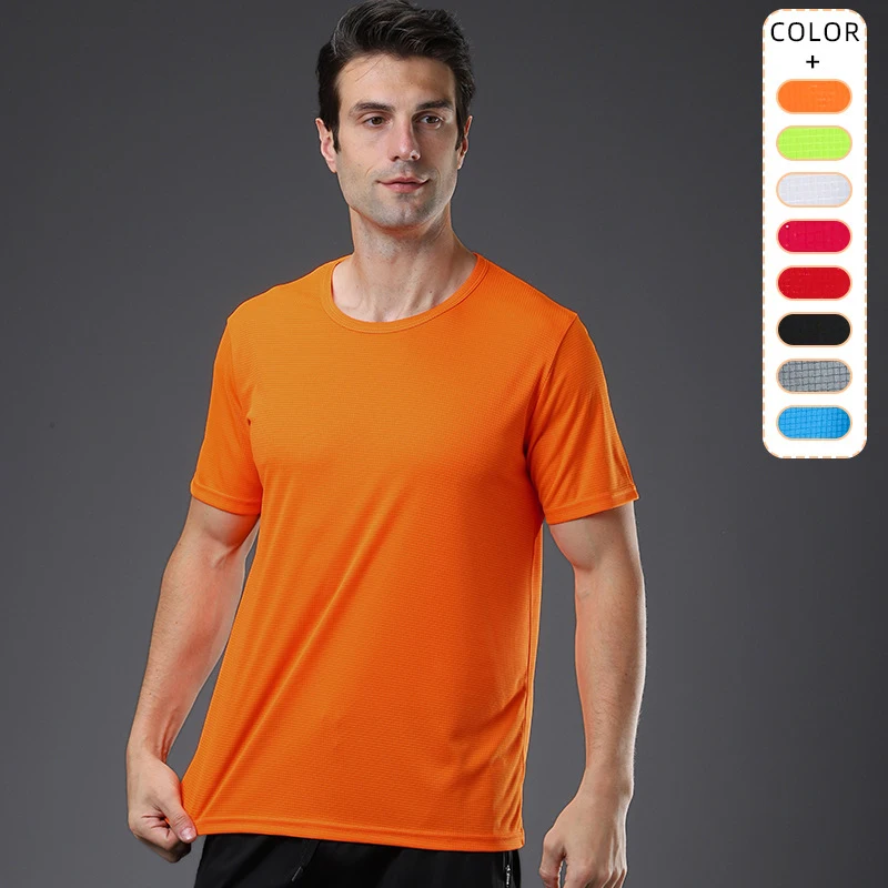 

2 Pcs T Shirt Men 2023 Spring Summer New Gray Round Neck Sport Fitness Gym Short Sleeve Tshirt Breathable Casual Pullover Tops