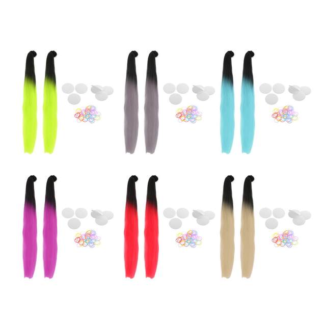 Bike Helmet Pigtails Hair Tails Helmet Hair Used for Any Helmets Decorations