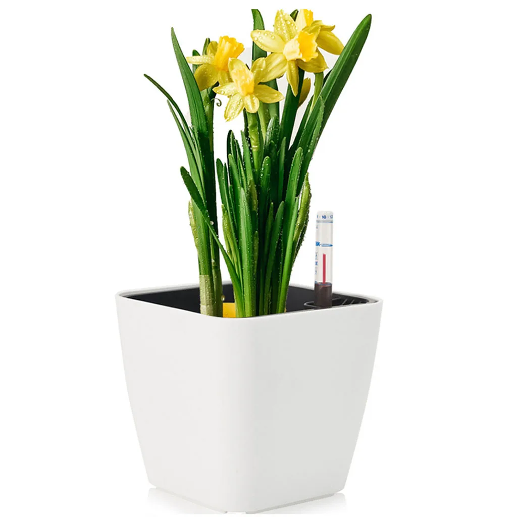Self Watering Plant Pot with Water Level Indicator Automatic Water Absorption Flower Pot for Home Garden Bonsai Plants Tools